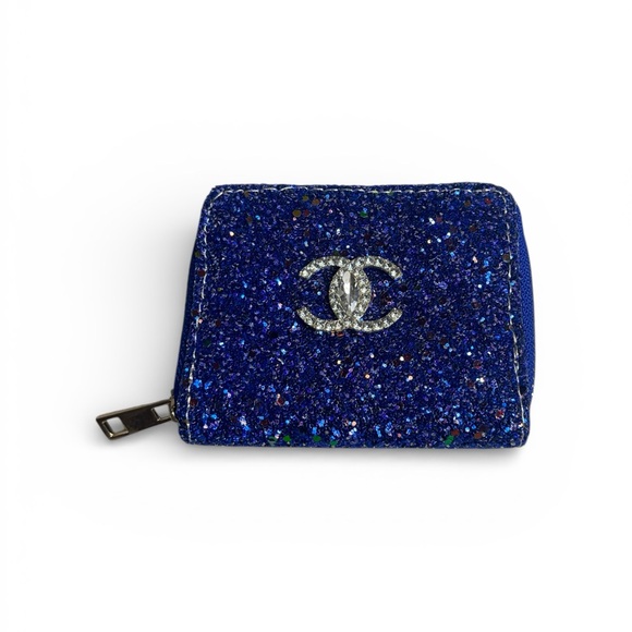 Handmade Handbags - Luxury Sparkling Blue Women's Wallet